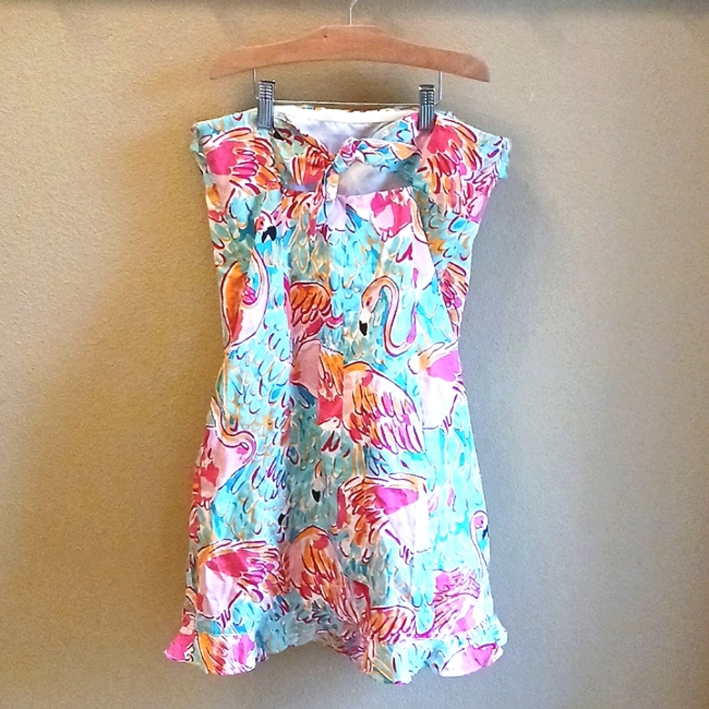 Lilly Pulitzer 100% Cotton Strapless Dress, Womens Size 4 - Picture 2 of 9